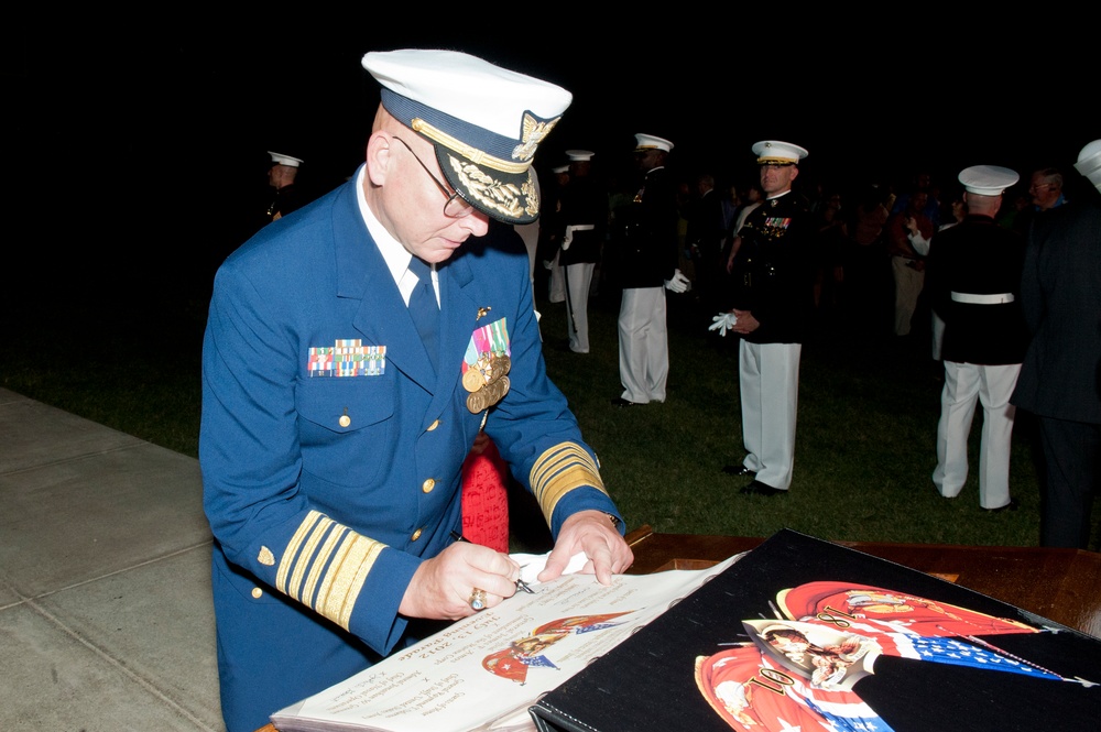 Evening parade at Marine Barracks Washington