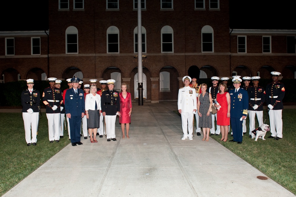 Evening parade at Marine Barracks Washington