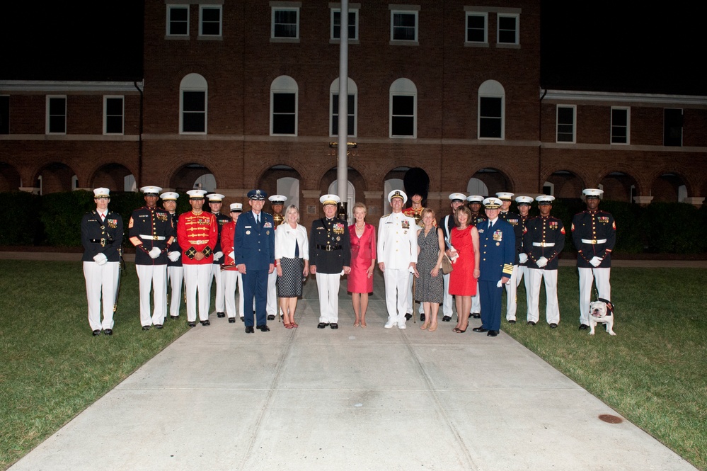 Evening parade at Marine Barracks Washington