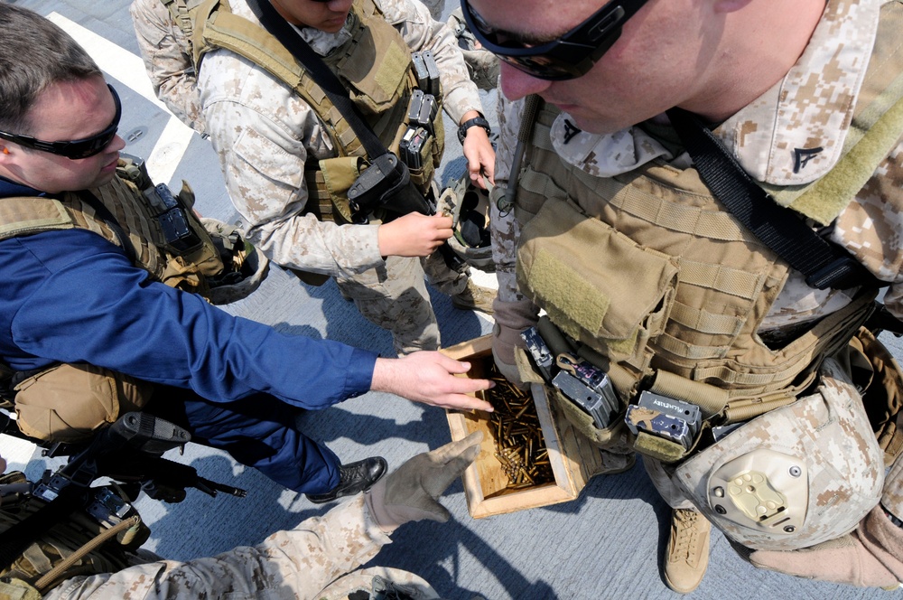 USS Blue Ridge fire exercise