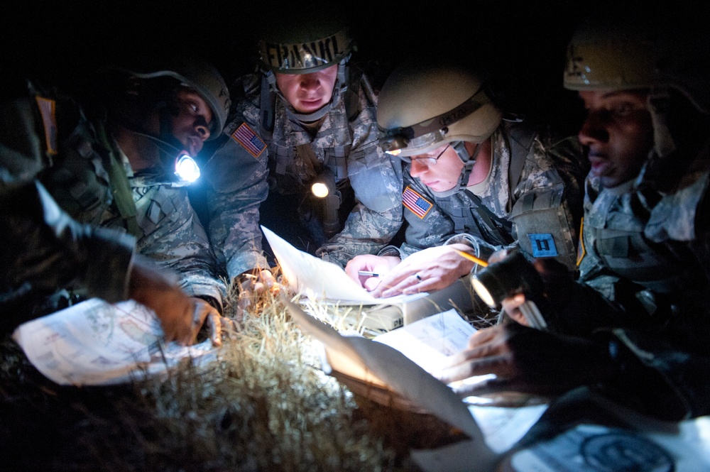 Night Land Navigation Course tests officer candidates