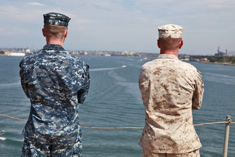 Marines, sailors leave port for training exercise