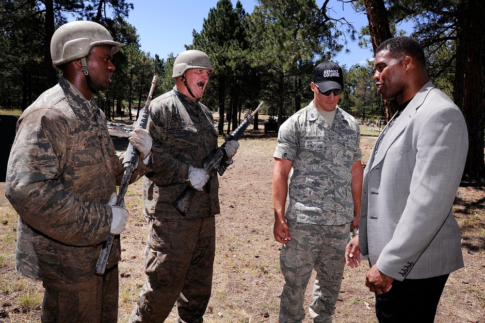 Herschel Walker visit with USAFA Class of 2016 Basic Cadet Training