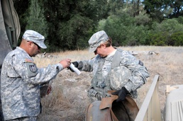 Handing out the dummy rounds