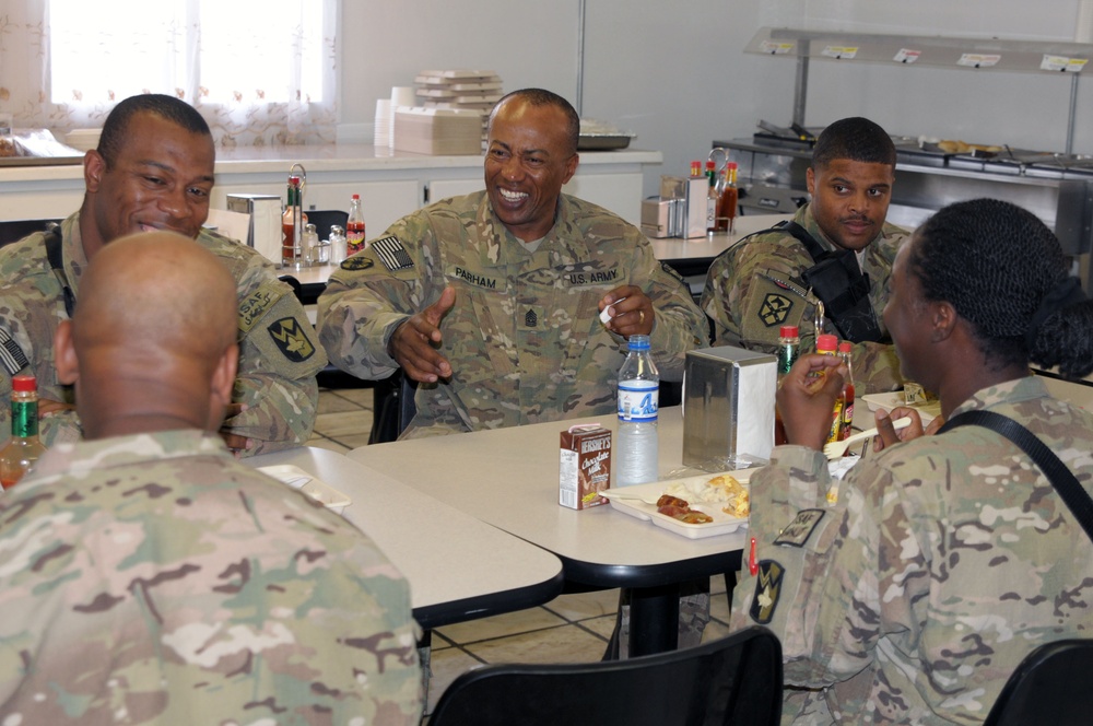13th ESC leaders cathc breakfast with 49th MCB