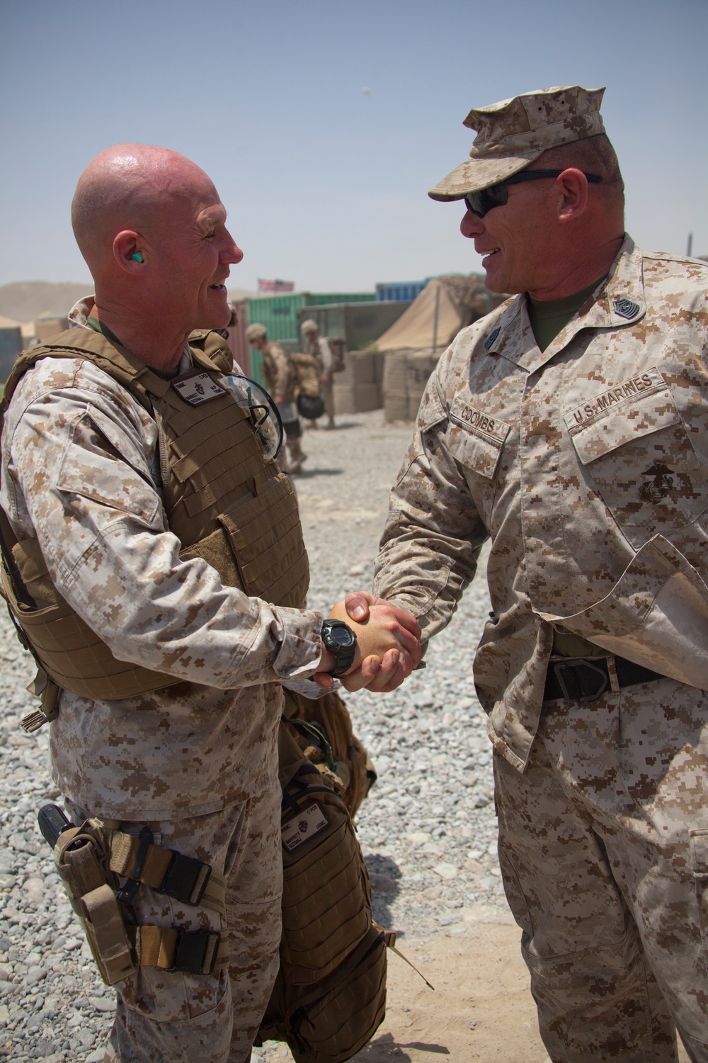 CMC and SMMC visit 1/7 Marines on FOB Jackson