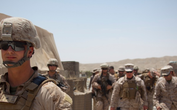 CMC and SMMC visit 1/7 Marines on FOB Jackson