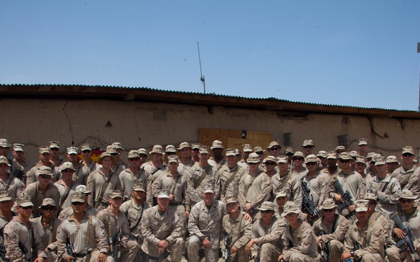 CMC and SMMC visit 1/7 Marines on FOB Jackson