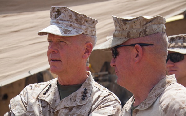 CMC and SMMC visit 1/7 Marines on FOB Jackson