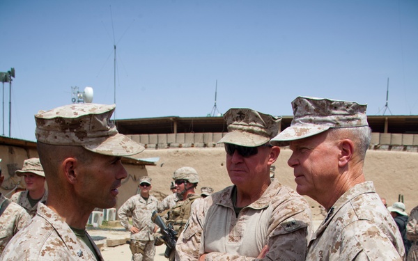 CMC and SMMC visit 1/7 Marines on FOB Jackson