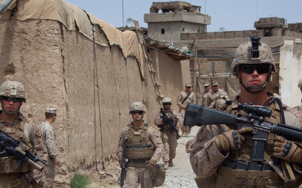CMC and SMMC visit 1/7 Marines on FOB Jackson