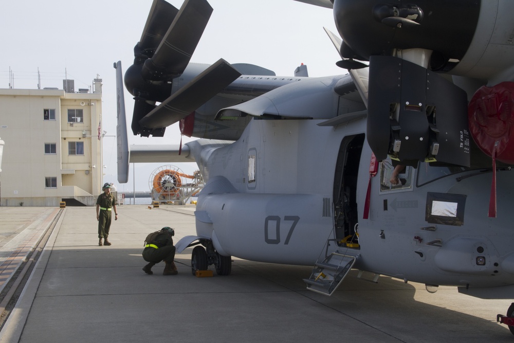 MV-22 Ospreys arrive at MCAS Iwakuni