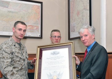 Amb. Crocker earns title of Honorary Marine
