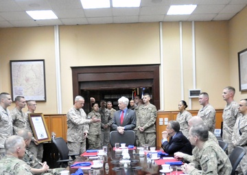 Amb. Crocker earns title of Honorary Marine