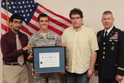 Army medical student wins international math award [Image 1 of 2]