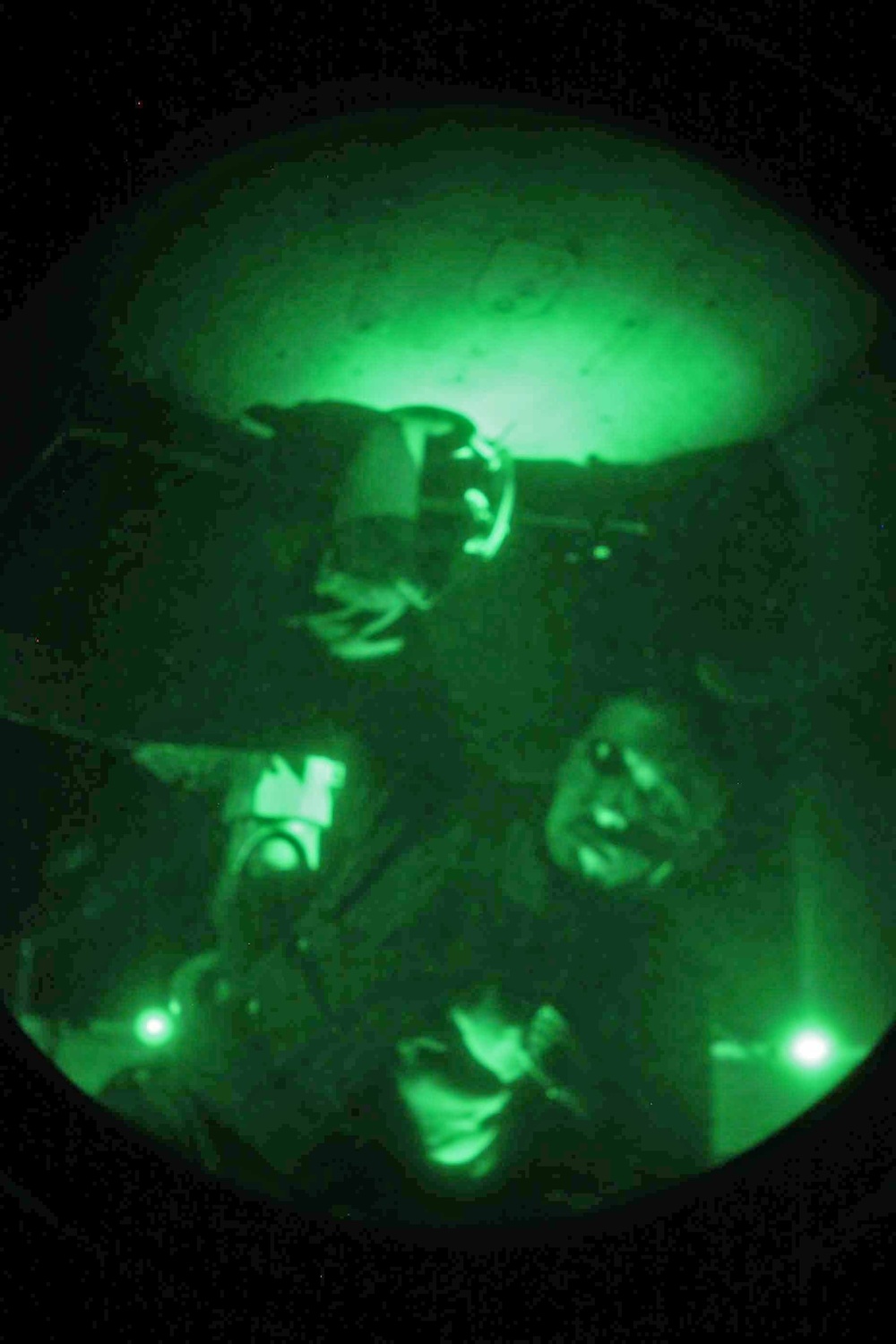 Night flight operations aboard the USS Iwo Jima