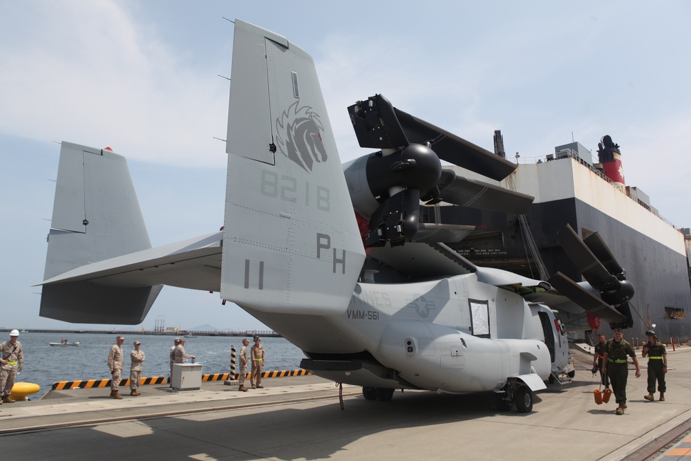 MV-22 Ospreys arrive in Iwakuni