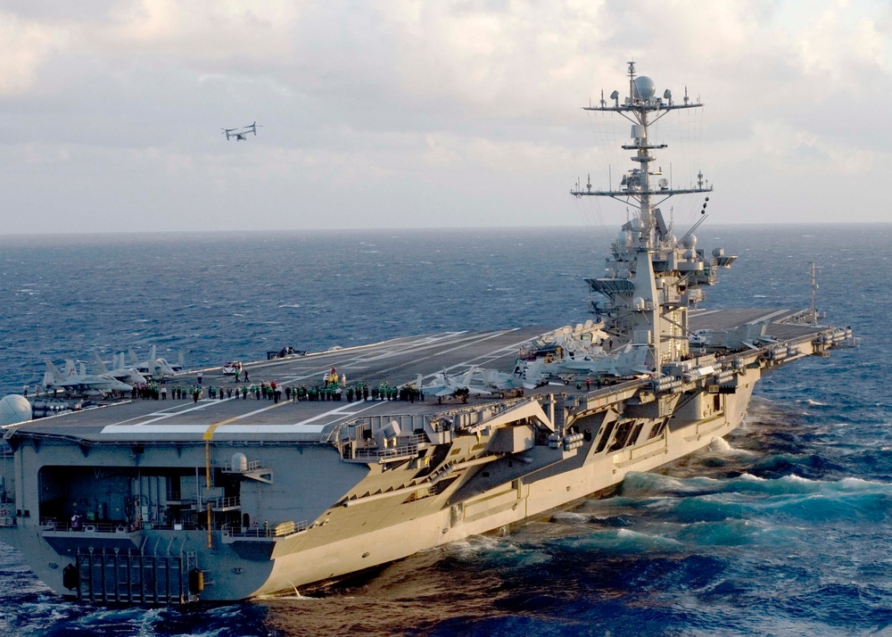 Departing from USS Harry S. Truman flight deck