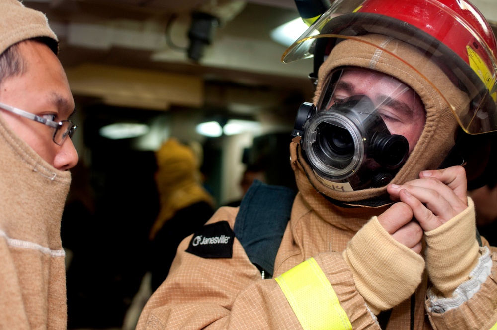 USS Winston S. Churchill general quarters drill