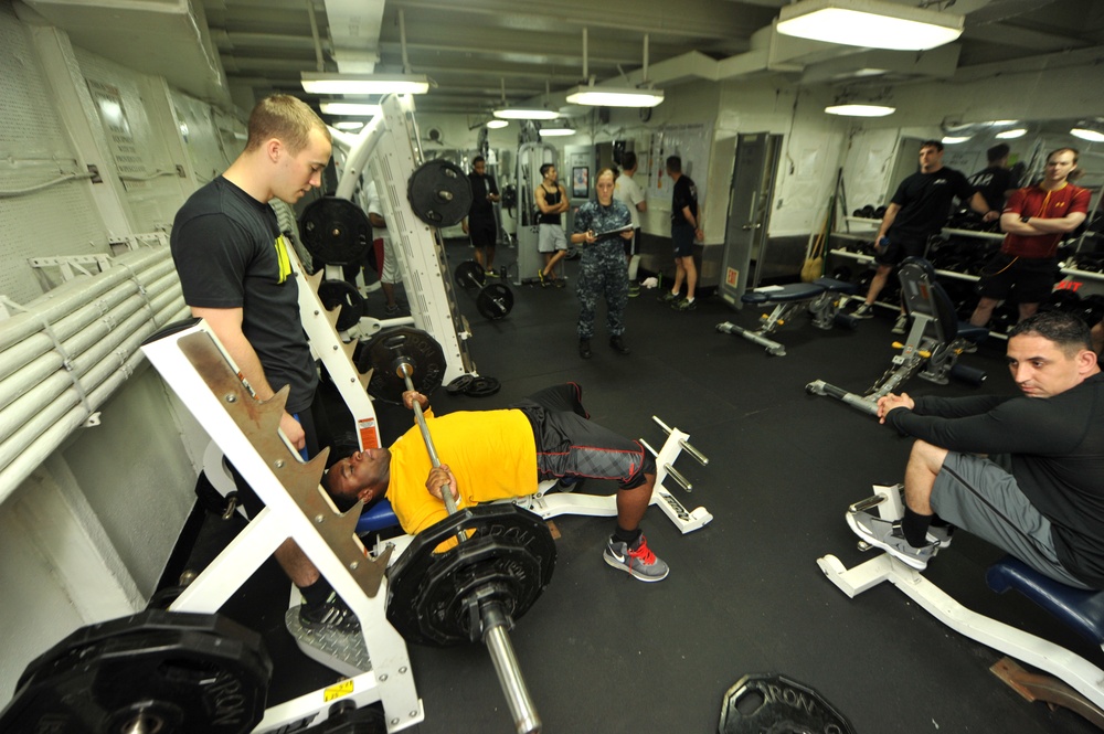 USS George Washington weightlifting competition