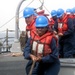 USS Winston S. Churchill sailors during replenishment at sea