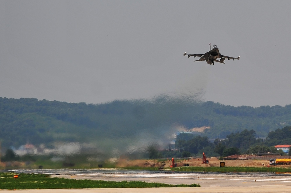 Team Osan launch combat sorties