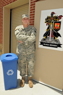 Commander credits soldier for unit receiving top recycling award