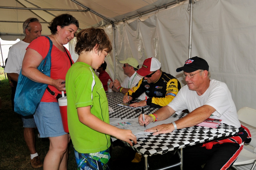Driver's autograph session at the 62nd annual Madison Regatta is popular with fans