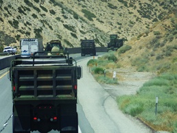 Heartland to west coast, soldiers convoy 1,800 miles