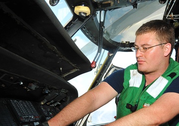 USS McCampbell sailor at work