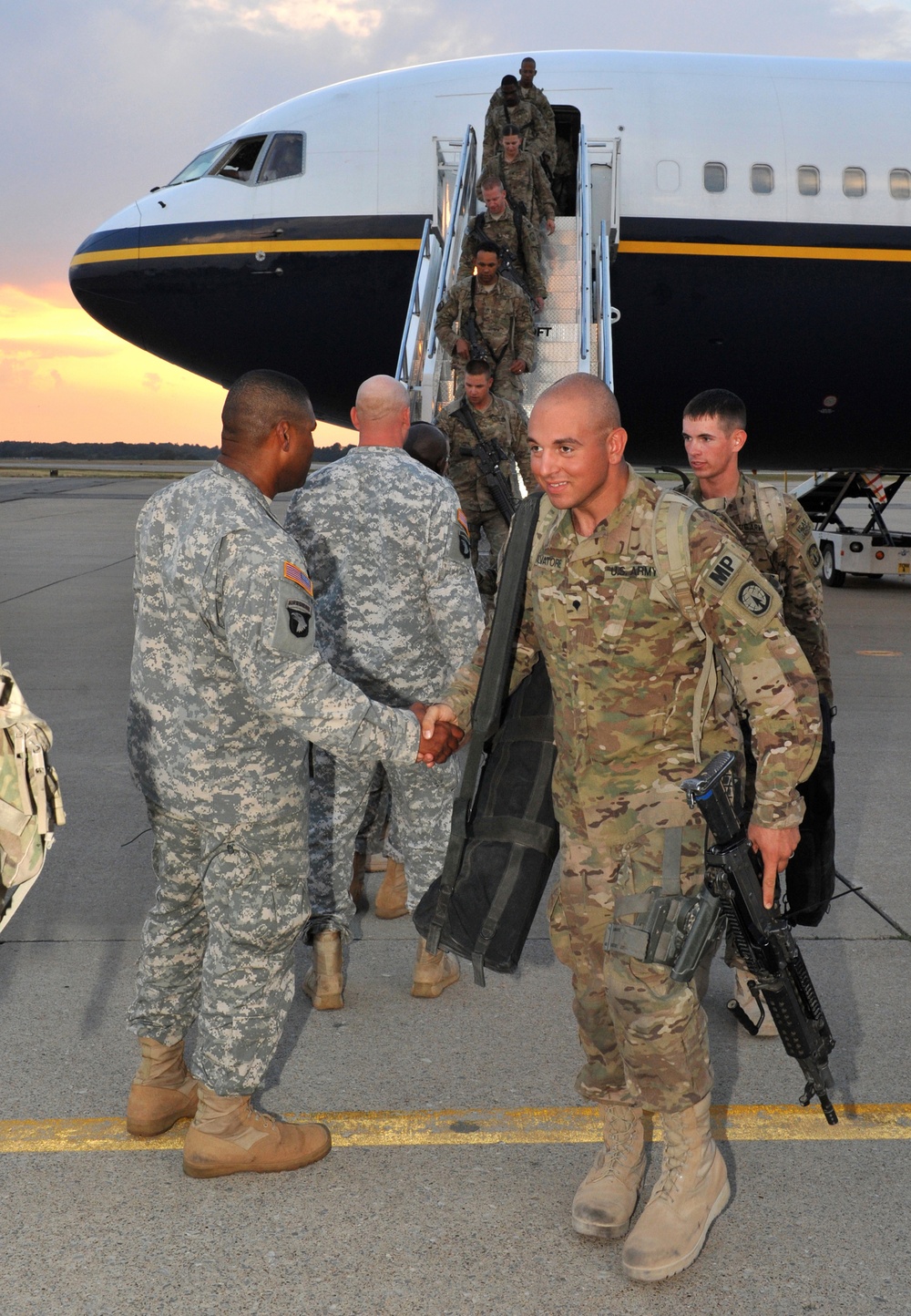 Welcome home ceremony at Fort Campbell