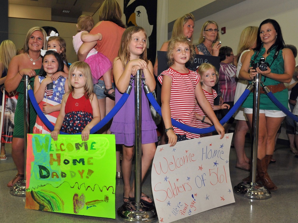 Welcome home ceremony at Fort Campbell