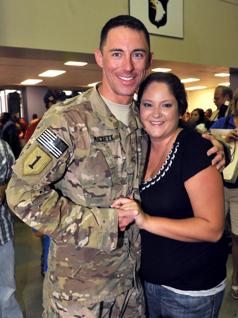 Welcome home ceremony at Fort Campbell