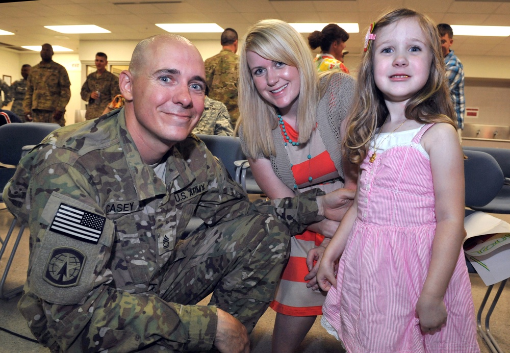 Welcome home ceremony at Fort Campbell