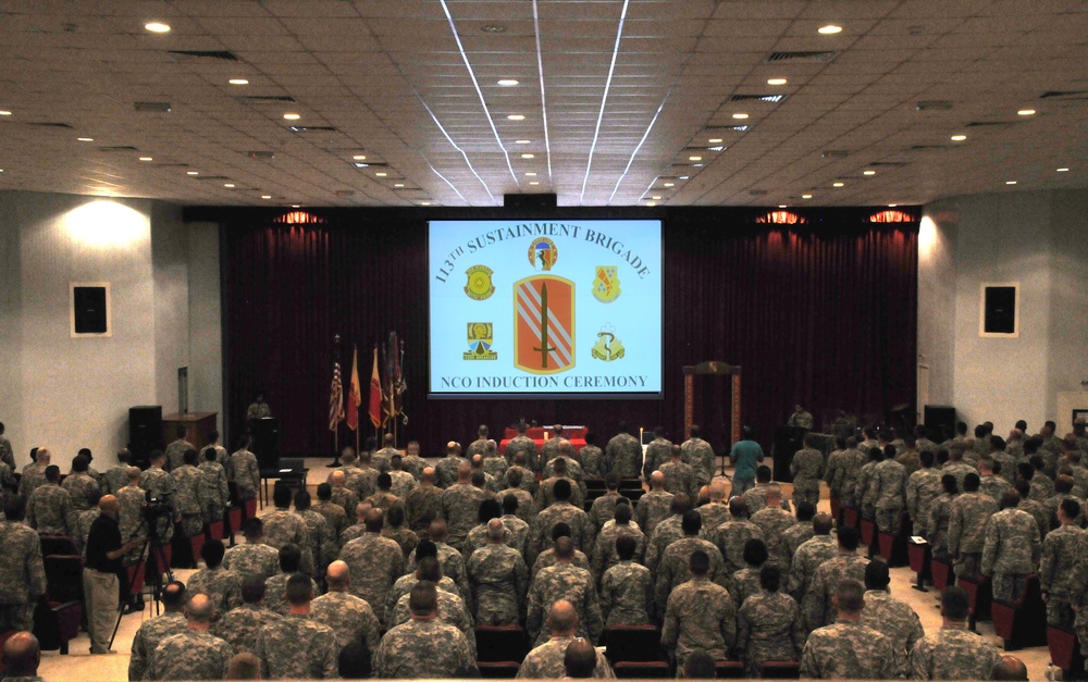 113th Sustainment Brigade hosts NCO induction ceremony