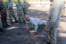 Comoros, Texas National guardsmen 'push up' from a common ground