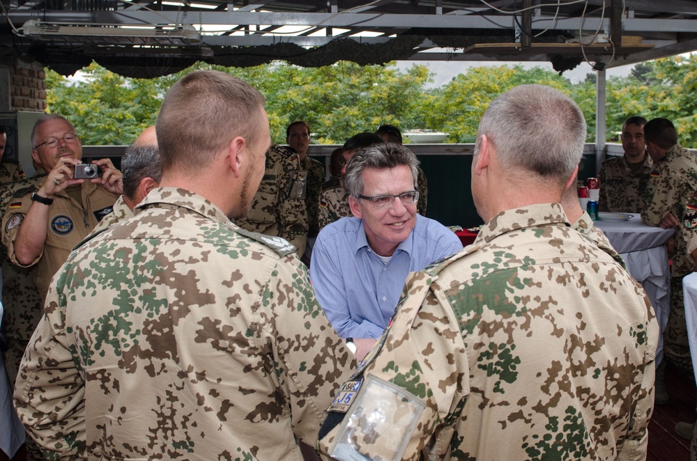 German Minister of Defence visits deployed troops