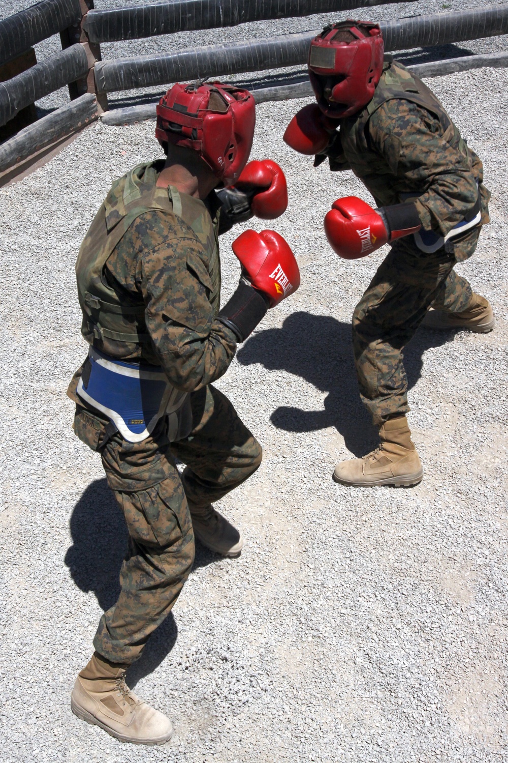 Recruits train in hand-to-hand combat