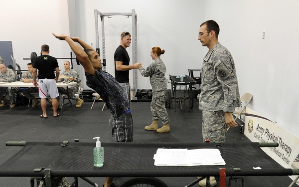 Weigh-ins and medical screenings