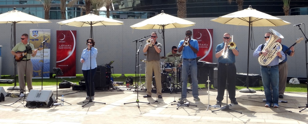 Band airman on campus