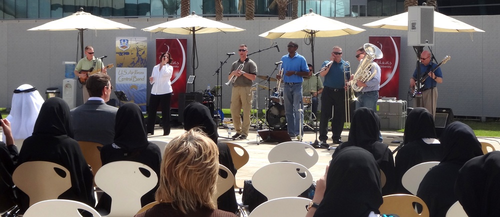 Band airman on campus
