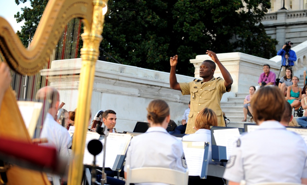 USAF band plays concert on steps of Capitol building