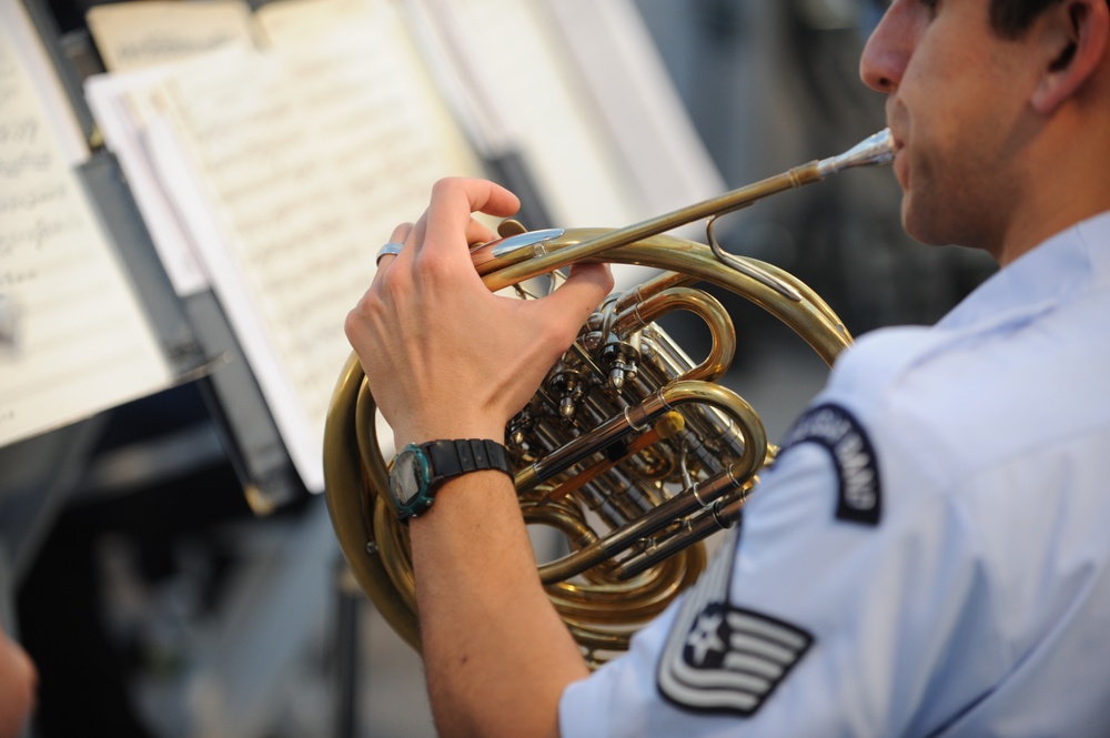 USAF band plays concerts on steps of the Capitol building