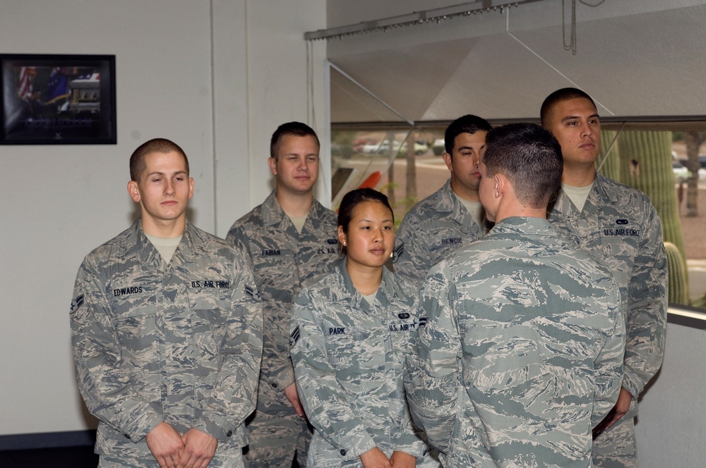 Honor guard training