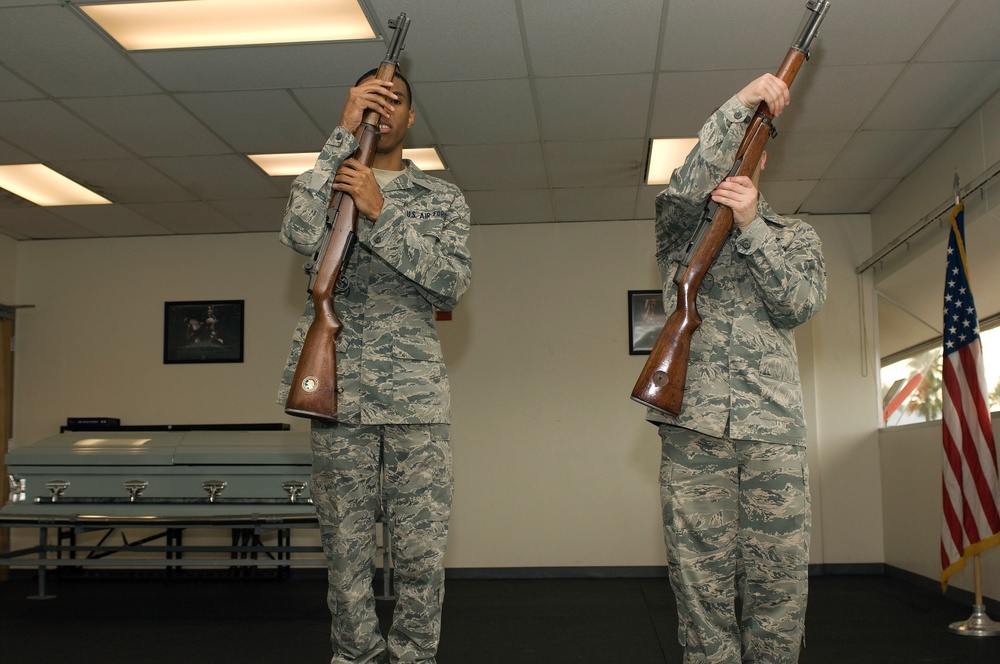 Honor guard training