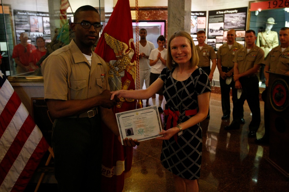 New Marine becomes U.S. Citizen