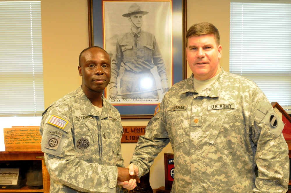 Grandson of 325th Regiment’s first commander remembers grandfather at regimental library