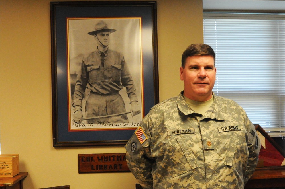 Grandson of 325th Regiment’s first commander remembers grandfather at regimental library