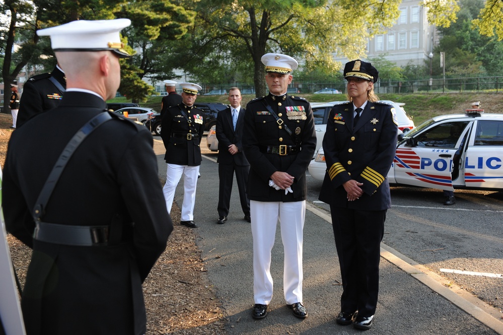 Marine Corps evening's Sunset Parade