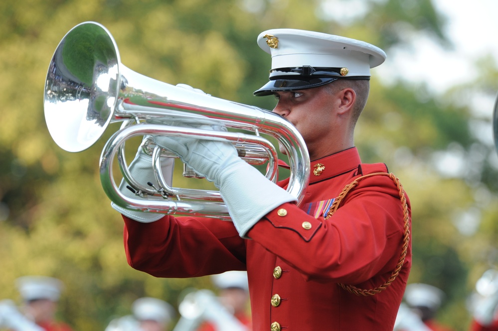 Marine Corps evening's Sunset Parade